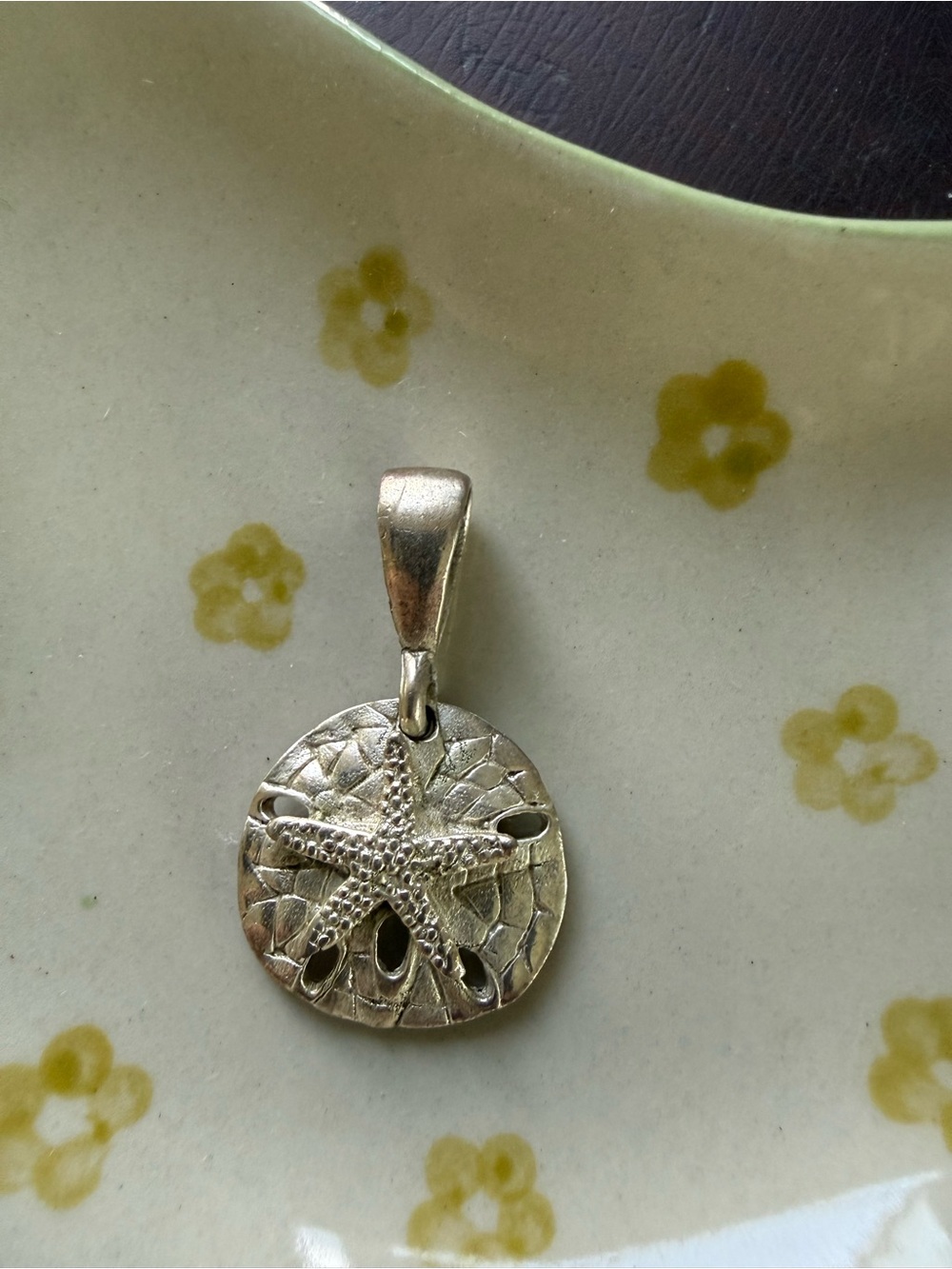 Silver Tone Sand Dollar and Starfish Pendant Charm